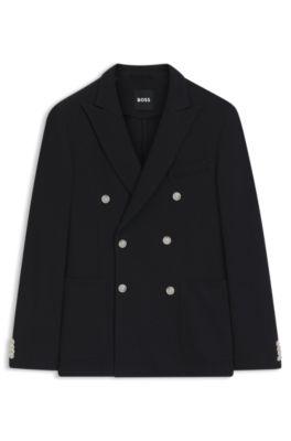 Patterned slim-fit jacket in a cotton blend by HUGO BOSS