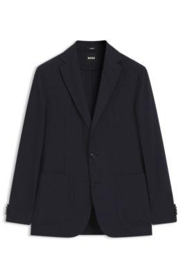 Patterned slim-fit jacket in a wool blend by HUGO BOSS