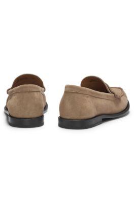 Penny-trim moccasins in suede by HUGO BOSS