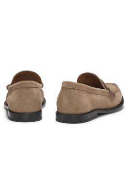Penny-trim moccasins in suede by HUGO BOSS