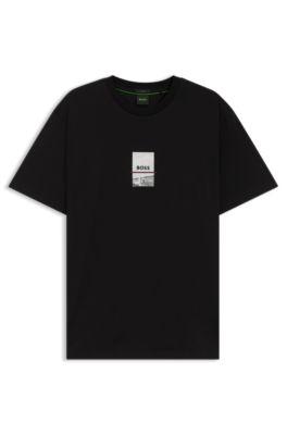 Photo-print T-shirt in stretch cotton by HUGO BOSS