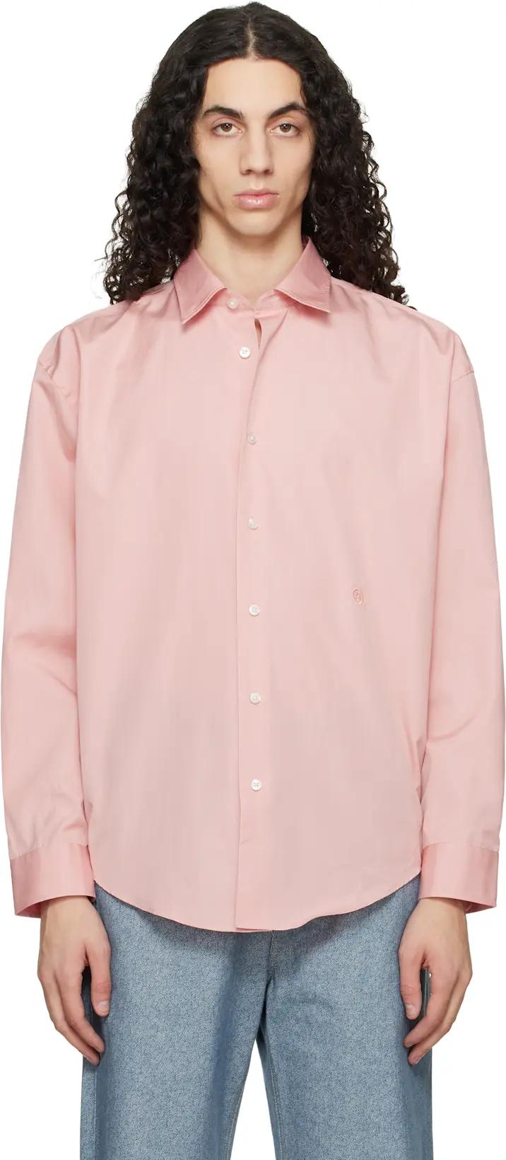Pink Relaxed-Fit Cotton Poplin Shirt by HUGO BOSS