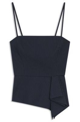 Pinstripe top with peplum hem by HUGO BOSS