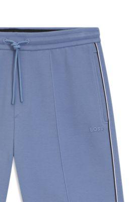 Piped-trim shorts in a cotton blend by HUGO BOSS