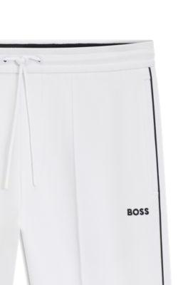Piping-detail tracksuit bottoms in a cotton blend by HUGO BOSS