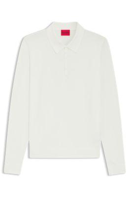 Polo-collar sweater in a slim fit by HUGO BOSS