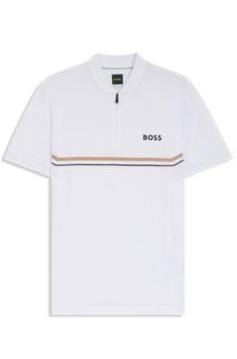 Polo shirt with seamless bodymapping by HUGO BOSS