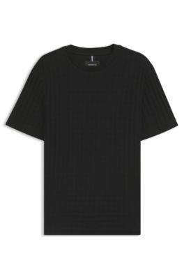 Porsche x BOSS mercerised-cotton houndstooth T-shirt by HUGO BOSS Porsche x BOSS mercerised-cotton houndstooth T-shirt by HUGO BOSS
