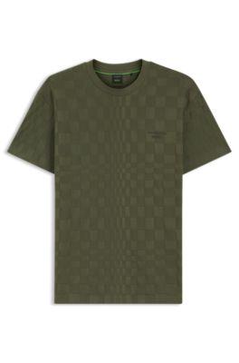 Porsche x BOSS relaxed-fit T-shirt in cotton jacquard by HUGO BOSS