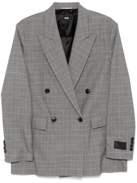 Prince Of Wales-check blazer by HUGO BOSS