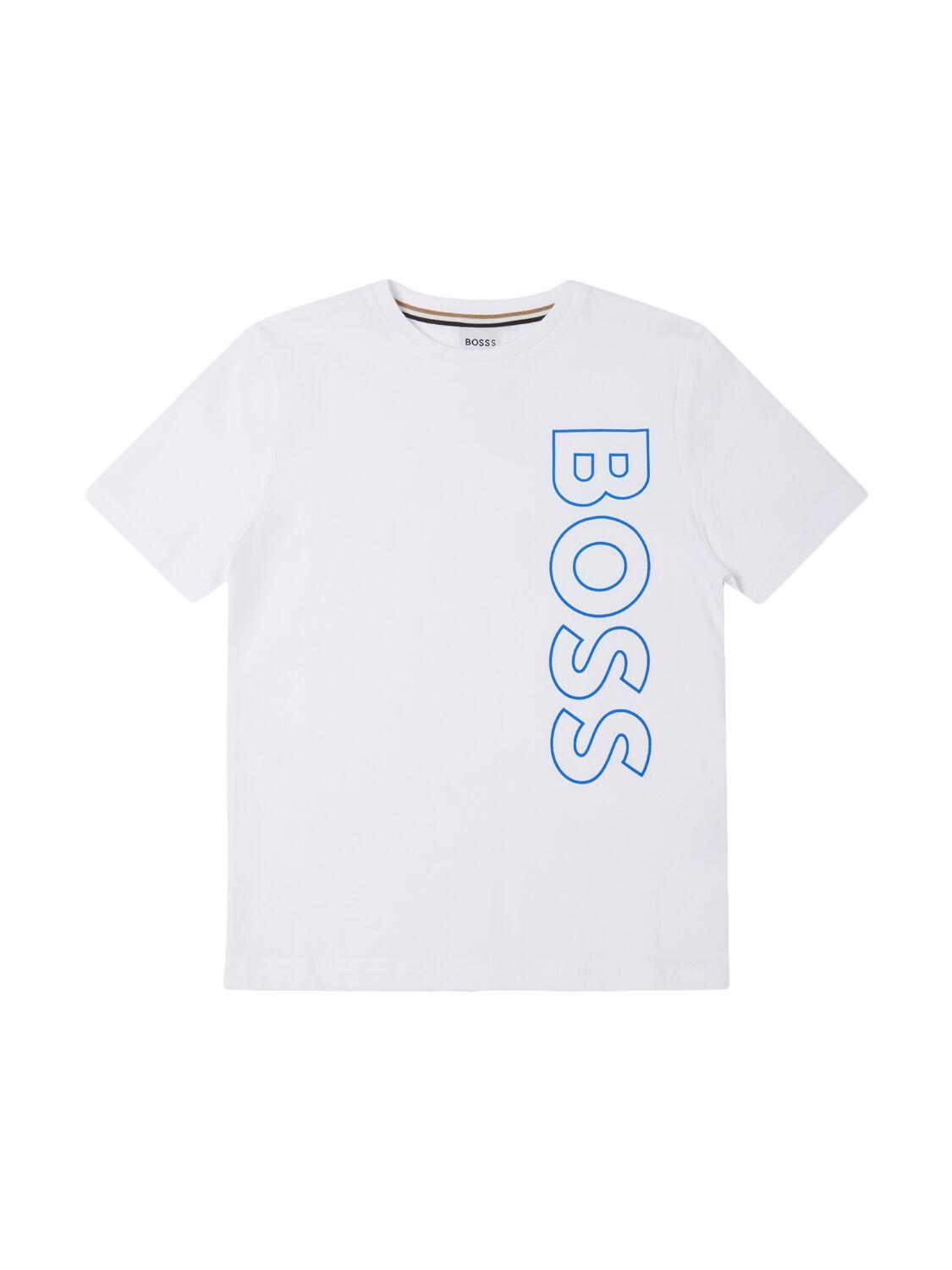 Printed Cotton Jersey T-shirt by HUGO BOSS