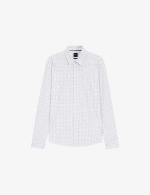 Printed Slim-Fit Woven Shirt by HUGO BOSS