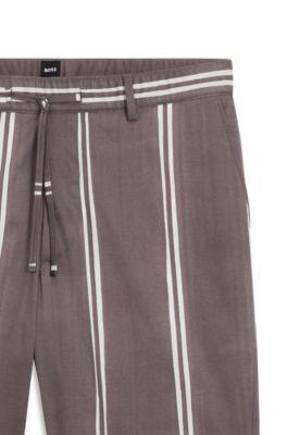Printed-pattern shorts in stretch cotton by HUGO BOSS