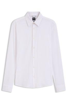 Printed regular-fit shirt in performance-stretch jersey by HUGO BOSS