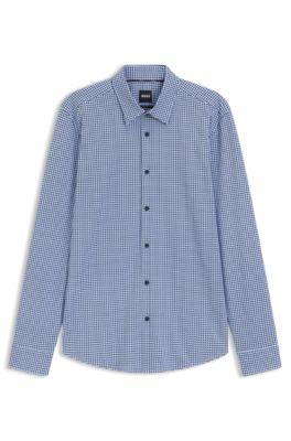 Printed slim-fit shirt in a cotton blend by HUGO BOSS