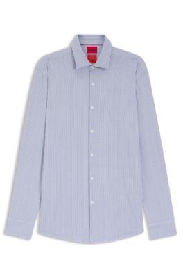 Printed slim-fit shirt in performance-stretch jersey by HUGO BOSS
