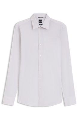 Printed slim-fit shirt in performance-stretch jersey by HUGO BOSS
