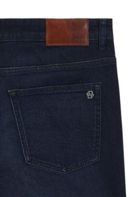 Pure-blue slim-fit jeans in comfort-stretch denim by HUGO BOSS