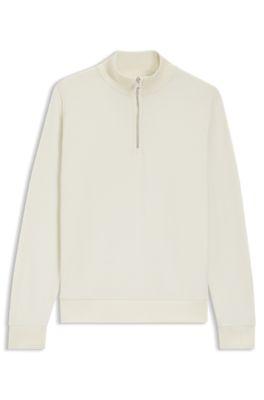 Quarter-zip sweatshirt in a cotton blend by HUGO BOSS