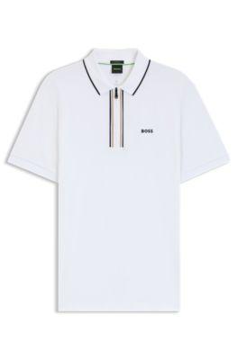 Quick-dry polo shirt in stretch cotton by HUGO BOSS