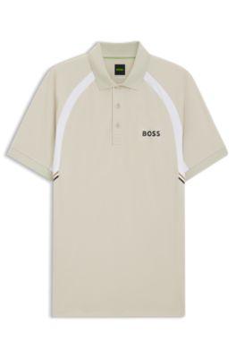 Quick-dry slim-fit polo shirt with four-way stretch by HUGO BOSS