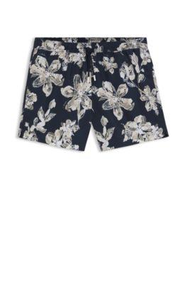 Quick-dry swim shorts with all-over print by HUGO BOSS