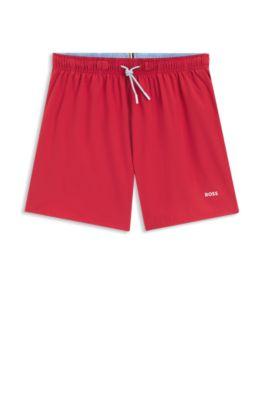 Quick-dry swim shorts with logo detail by HUGO BOSS