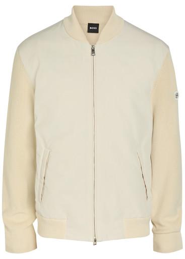 Quilted knit cotton and shell jacket by HUGO BOSS