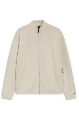 Reflective-graphic sweatshirt in a cotton blend by HUGO BOSS