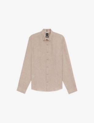Regular-Fit Long-Sleeve Linen Shirt by HUGO BOSS