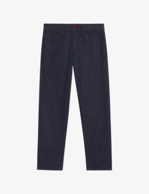 Regular-Fit Tapered-Leg Denim Jeans by HUGO BOSS