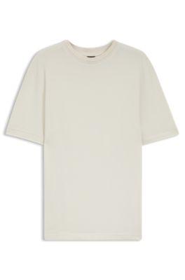 Regular-fit T-shirt in a mercerised cotton blend by HUGO BOSS