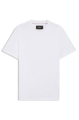 Regular-fit T-shirt in mercerized cotton by HUGO BOSS