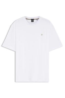 Regular-fit T-shirt in mercerized interlock cotton by HUGO BOSS
