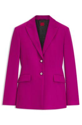 Regular-fit blazer with metal buttons by HUGO BOSS