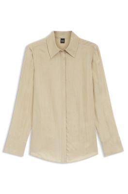 Regular-fit blouse with concealed closure by HUGO BOSS