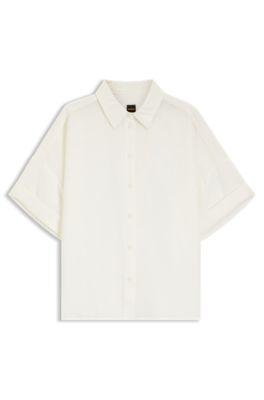 Regular-fit blouse with rolled cuffs by HUGO BOSS