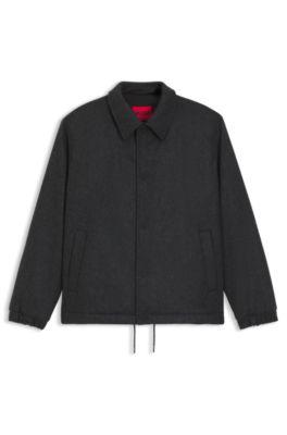 Regular-fit coach jacket in a wool blend by HUGO BOSS
