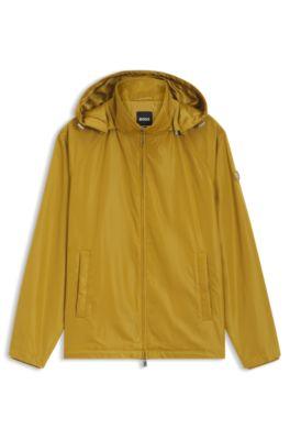 Regular-fit hoodied jacket with water-repellent finish by HUGO BOSS