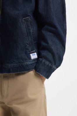 Regular-fit jacket in blue denim by HUGO BOSS