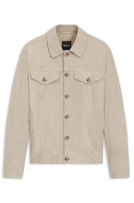 Regular-fit jacket in nappalan suede by HUGO BOSS