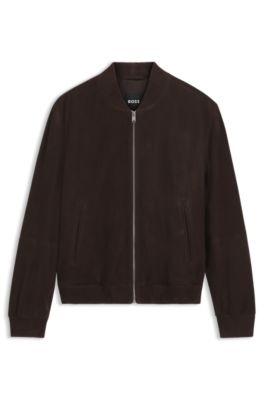 Regular-fit jacket in suede by HUGO BOSS