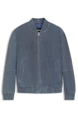 Regular-fit jacket in suede by HUGO BOSS