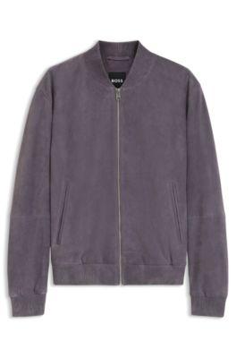 Regular-fit jacket in suede by HUGO BOSS