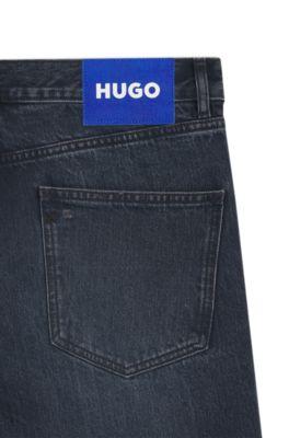 Regular-fit jeans in dark-blue denim by HUGO BOSS