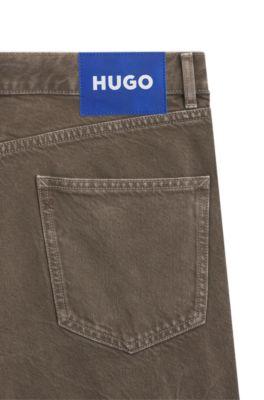 Regular-fit jeans in washed denim by HUGO BOSS