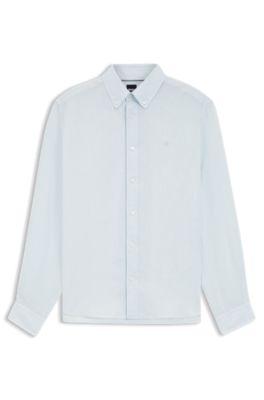 Regular-fit linen button-down shirt by HUGO BOSS