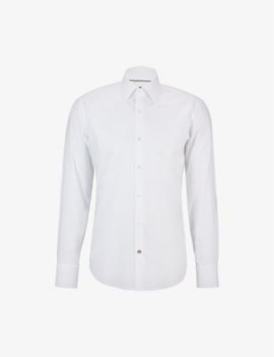 Regular-fit long-sleeved cotton-poplin shirt by HUGO BOSS