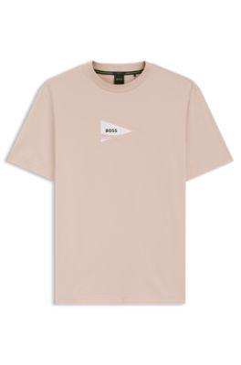 Regular-fit photoprint T-shirt in stretch cotton by HUGO BOSS