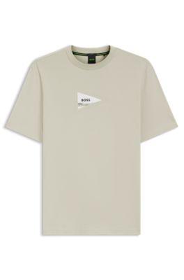 Regular-fit photoprint T-shirt in stretch cotton by HUGO BOSS